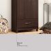 Guarda-Roupa Solteiro Prince 3 Portas 1 Gaveta Café