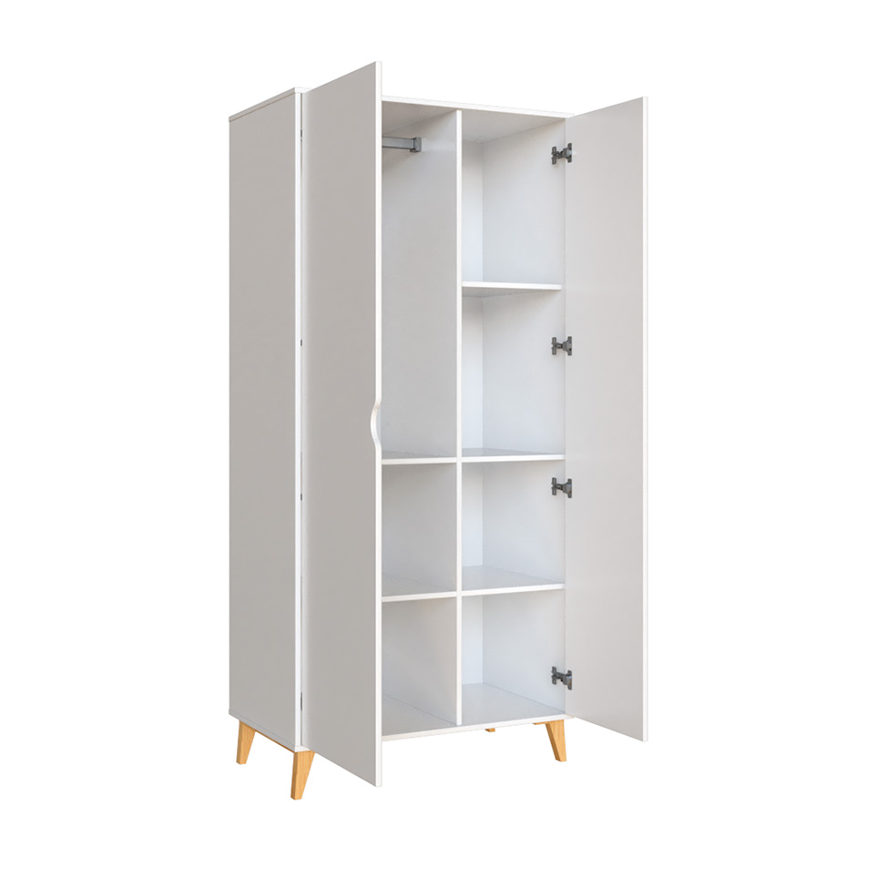 Guarda-Roupa Solteiro Puma 2 PT Branco