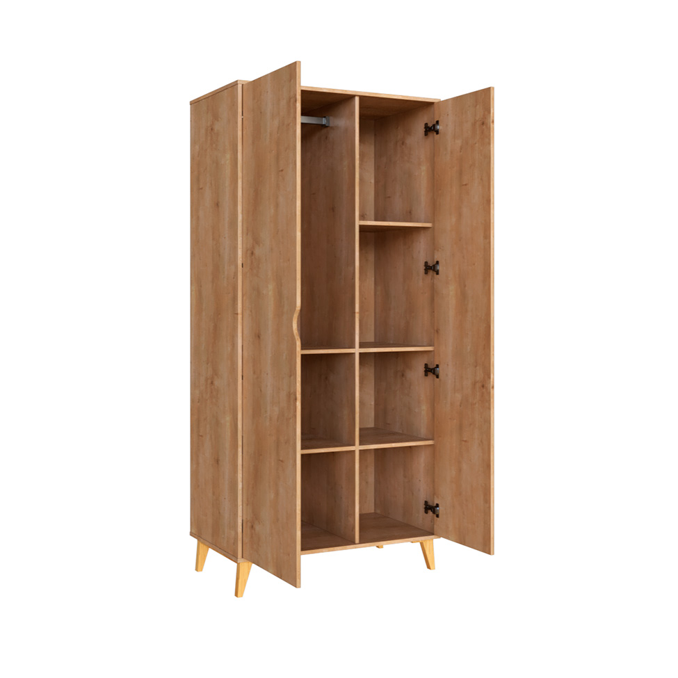 Guarda-Roupa Solteiro Puma 2 Portas Amadeirado