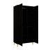 Guarda-Roupa Solteiro Puma 2 Portas Preto