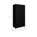 Guarda-Roupa Solteiro Puma 2 Portas Preto