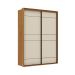 Guarda-Roupa Solteiro Qualitá 100% MDF 2 Portas 3 Gavetas Freijó e Off White