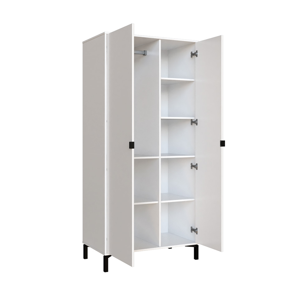 Guarda-Roupa Solteiro Soho 2 Portas Branco