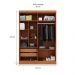 Guarda-Roupa Solteiro Supreme 4 Portas 2 Gavetas Freijó Wood e Off White