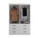 Guarda-Roupa Solteiro Treviso 4 Portas 6 Gavetas Branco