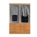Guarda-Roupa Solteiro Treviso 4 Portas 6 Gavetas Cinamomo