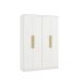 Guarda-Roupa Solteiro Tulia 4 Portas 2 Gavetas Branco