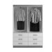 Guarda-Roupa Solteiro Veneza 2 PT 6 GV Branco