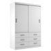 Guarda-Roupa Solteiro Veneza 2 PT 6 GV Branco