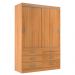 Guarda-Roupa Solteiro Veneza 2 Portas 6 Gavetas Cinamomo