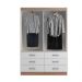 Guarda-Roupa Solteiro Veneza 2 Portas 6 Gavetas Demolição e Branco