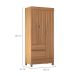 Guarda-Roupa Solteiro Wind 3 Portas 2 Gavetas Amêndola