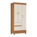 Guarda-Roupa Solteiro Wind 3 Portas 2 Gavetas Amêndola e Off White