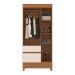Guarda-Roupa Solteiro Wind 3 Portas 2 Gavetas Amêndola e Off White