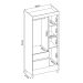 Guarda-Roupa Solteiro Wind 3 Portas 2 Gavetas Amêndola e Off White