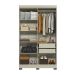 Guarda-Roupa Solteiro York 4 Portas 2 Gavetas Off White