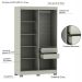 Guarda-Roupa Solteiro York 4 Portas 2 Gavetas Off White