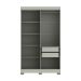 Guarda-Roupa Solteiro York 4 Portas 2 Gavetas Off White