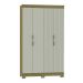 Guarda-Roupa Solteiro York 4 Portas 2 Gavetas Off White e Freijó