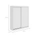 Guarda-Roupa Solteiro Zeine sem Pés 2 Portas 2 Gavetas Branco