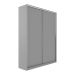 Guarda-Roupa Solteiro Zermatt 100% MDF 2 Portas 3 Gavetas Cinza