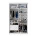 Guarda-Roupa Solteiro com 1 Espelho Genebra 100% MDF 2 Portas 2 Gavetas Branco