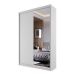 Guarda-Roupa Solteiro com 1 Espelho Genebra 100% MDF 2 Portas 2 Gavetas Branco