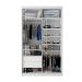 Guarda-Roupa Solteiro com 2 Espelhos Genebra 100% MDF 2 Portas 2 Gavetas Branco