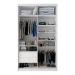 Guarda-Roupa Solteiro com 2 Espelhos Genebra 100% MDF 2 Portas 2 Gavetas Branco