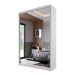 Guarda-Roupa Solteiro com 2 Espelhos Genebra 100% MDF 2 Portas 2 Gavetas Branco