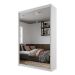 Guarda-Roupa Solteiro com 2 Espelhos Geneve 2 Portas 2 Gavetas Branco