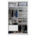 Guarda-Roupa Solteiro com 2 Espelhos Geneve 2 Portas 2 Gavetas Branco