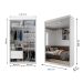 Guarda-Roupa Solteiro com 2 Espelhos Geneve 2 Portas 2 Gavetas Branco