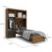 Guarda-Roupa Solteiro com Cama e Baú Advantage 4 PT 3 GV Ipê Wood e Grafite