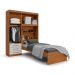 Guarda-Roupa Solteiro com Cama e Baú Advantage 4 Portas 3 Gavetas Freijó Wood e Off White