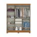 Guarda-Roupa Solteiro com Espelho Benedict 6 Portas 2 Gavetas Off White e Nature