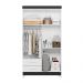 Guarda-Roupa Solteiro com Espelho Âmbar Flex 4 Portas 2 Gavetas Branco