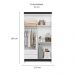 Guarda-Roupa Solteiro com Espelho Âmbar Flex 4 Portas 2 Gavetas Branco
