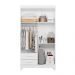 Guarda-Roupa Solteiro com Espelho Âmbar Flex 4 Portas 2 Gavetas Branco