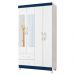 Guarda-Roupa Solteiro com Espelho Âmbar Flex 4 Portas 2 Gavetas Branco