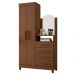 Guarda-Roupa Solteiro com Espelho Capri 2 Portas 4 Gavetas Cacau
