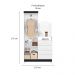 Guarda-Roupa Solteiro com Espelho Capri Flex 2 Portas 4 Gavetas Branco