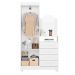 Guarda-Roupa Solteiro com Espelho Capri Flex 2 Portas 4 Gavetas Branco