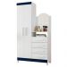 Guarda-Roupa Solteiro com Espelho Capri Flex 2 Portas 4 Gavetas Branco