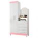 Guarda-Roupa Solteiro com Espelho Capri Flex 2 Portas 4 Gavetas Branco