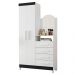 Guarda-Roupa Solteiro com Espelho Capri Flex 2 Portas 4 Gavetas Branco