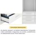 Guarda-Roupa Solteiro com Espelho Chicago 2 Portas 6 Gavetas Neve