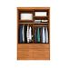 Guarda-Roupa Solteiro com Espelho Chicago II 2 Portas 6 Gavetas Cinamomo