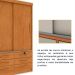 Guarda-Roupa Solteiro com Espelho Chicago II 2 Portas 6 Gavetas Cinamomo