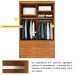 Guarda-Roupa Solteiro com Espelho Chicago II 2 Portas 6 Gavetas Cinamomo